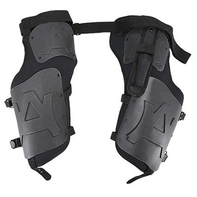 Protector de muslos para traje antidisturbios