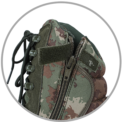 botas militares con cremallera