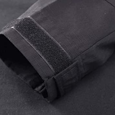 Grey Combat Shirt Puños ajustados con velcro