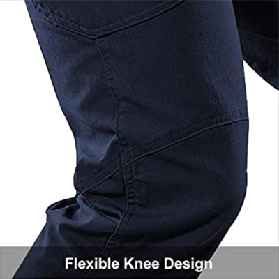 Pantalones tácticos militar azul marino diseño de rodilla flexible