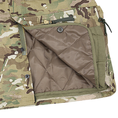 Forro de chaqueta de uniforme militar