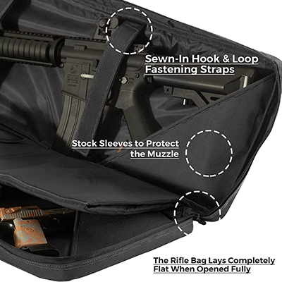 Bolsa de rifle para ranuras de rifle doble AR 15
