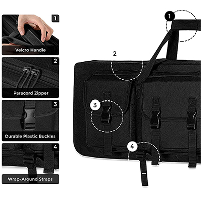 Bolsa de rifle para AR 15 Detalles externos