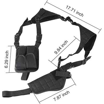 Cincha táctica de nailon para pistolera de hombro.