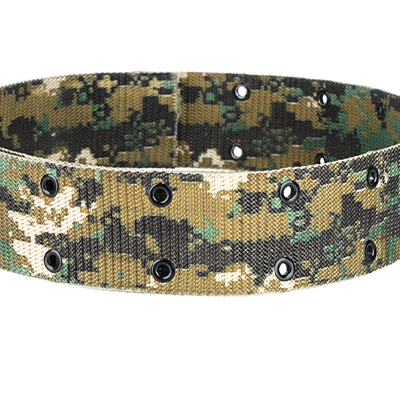 Cinturón de trabajo de camuflaje digital PP de alta calidad y anillos de metal