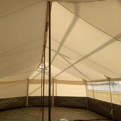 Carpas de socorro en casos de desastre Tubo de acero rociado con plástico