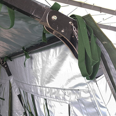 Carpa militar Tubería de acero rociada con plástico