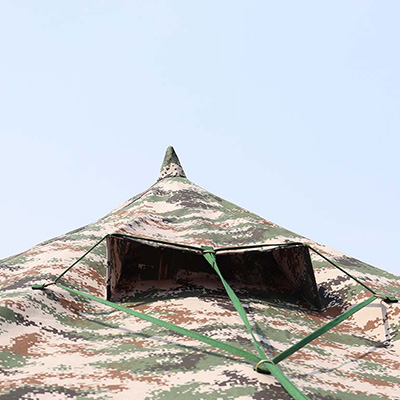 Refuerzo de la chimenea de la tienda del ejército