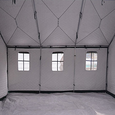 Diseño de refuerzo interno de carpa médica militar