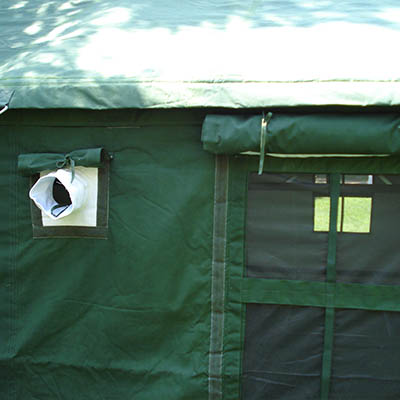 Diseño de ventilación de la tienda del ejército