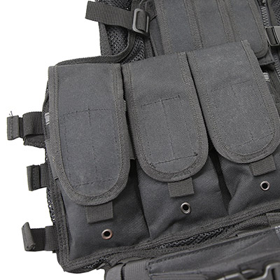 Malla Cross Draw Chaleco táctico Rifle Triple Revista Bolsas