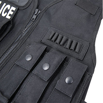 Bolsas de revista de pistola de chaleco táctico de policía negra