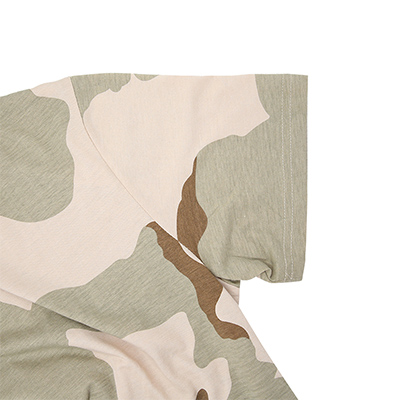 Camiseta tricolor de camuflaje del desierto de manga corta