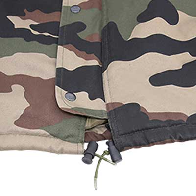 Chaqueta militar Dobladillo duradero y ajustable