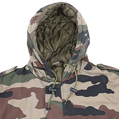 Chaqueta Militar Capucha Ajustable