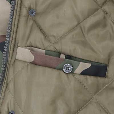 Forro de chaqueta militar con bolsillos ocultos