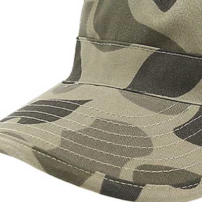 Refuerzo de puntada exterior del sombrero del ejército