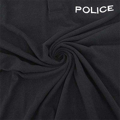 Polos de policía personalizados negros Tejidos duraderos y transpirables