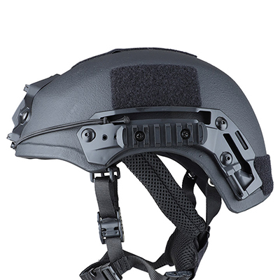Sistema de montaje de accesorios de riel a prueba de balas para casco balístico